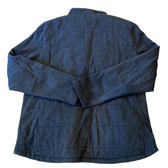 Garnet Hill Grey Asymmetrical Quilted Jacket Size 10/M - Picture 3 of 9